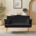 Black 2 Seater Sofa  Wooden Bazar