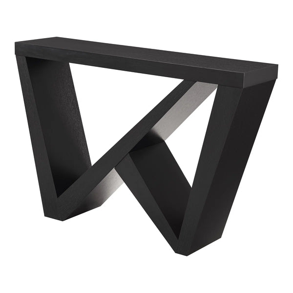 Sculptural Accent Console Table  Wooden Bazar