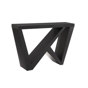 Sculptural Accent Console Table  Wooden Bazar