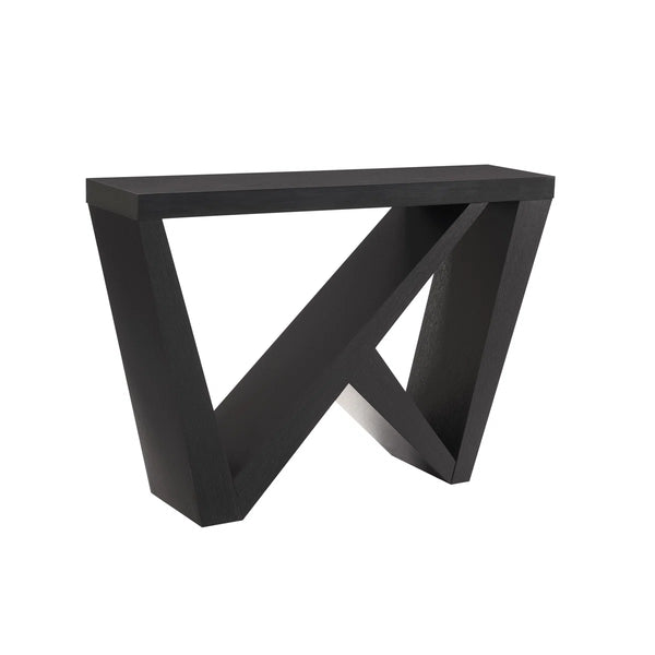Sculptural Accent Console Table  Wooden Bazar