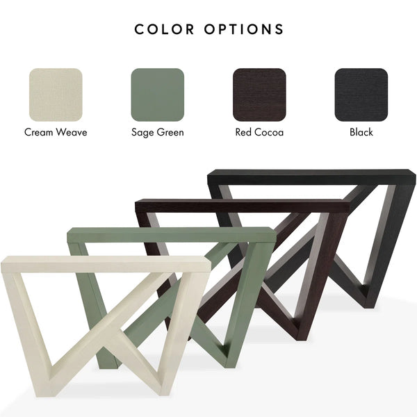 Sculptural Accent Console Table  Wooden Bazar