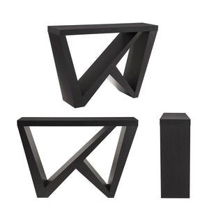 Sculptural Accent Console Table  Wooden Bazar