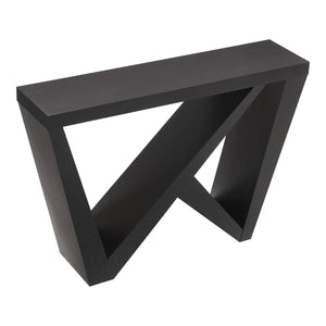 Sculptural Accent Console Table  Wooden Bazar
