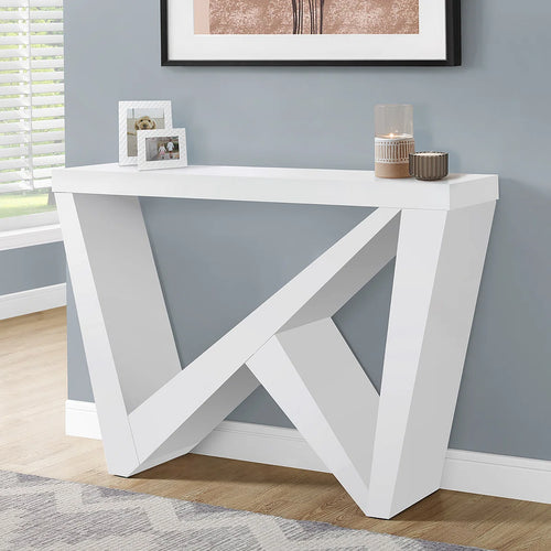 Sculptural Accent Console Table  Wooden Bazar