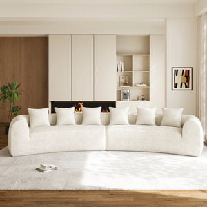 Modern Curved Sectional Sofa Oversized Compression Sofa