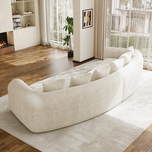 Modern Curved Sectional Sofa Oversized Compression Sofa