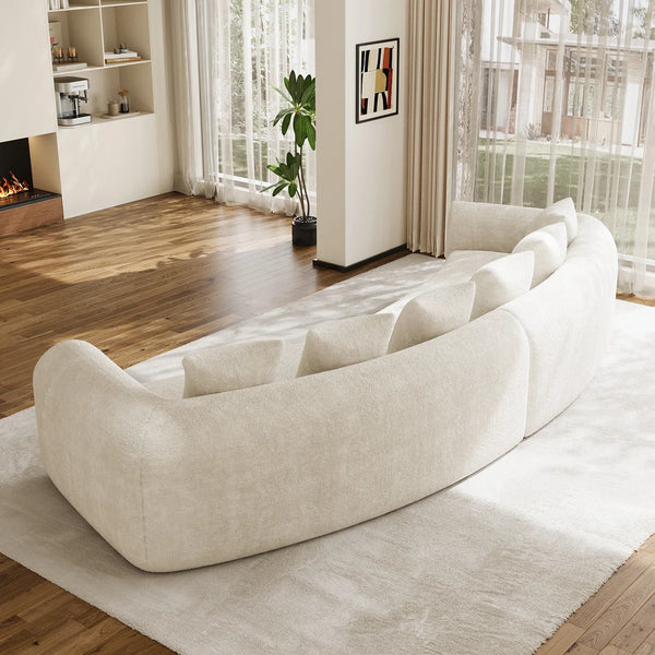Modern Curved Sectional Sofa Oversized Compression Sofa