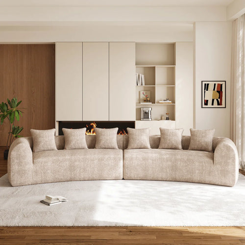 Modern Curved Sectional Sofa Oversized Compression Sofa