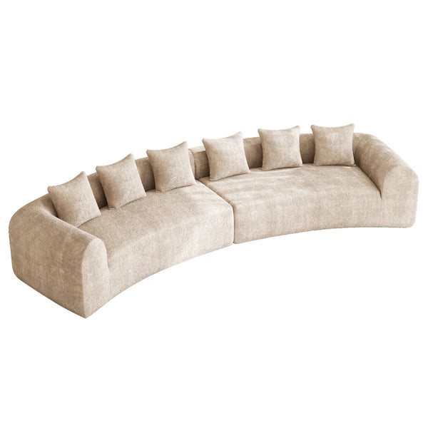 Modern Curved Sectional Sofa Oversized Compression Sofa