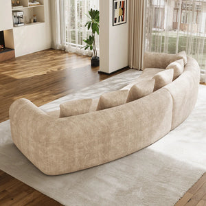 Modern Curved Sectional Sofa Oversized Compression Sofa