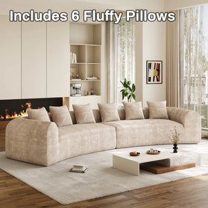 Modern Curved Sectional Sofa Oversized Compression Sofa