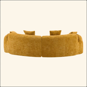Boneless Curved Compressed Sofa, Creative Nordic-Style Design For Living Room, Comfortable, Soft And Suitable For Multiple Scenarios  Wooden Bazar