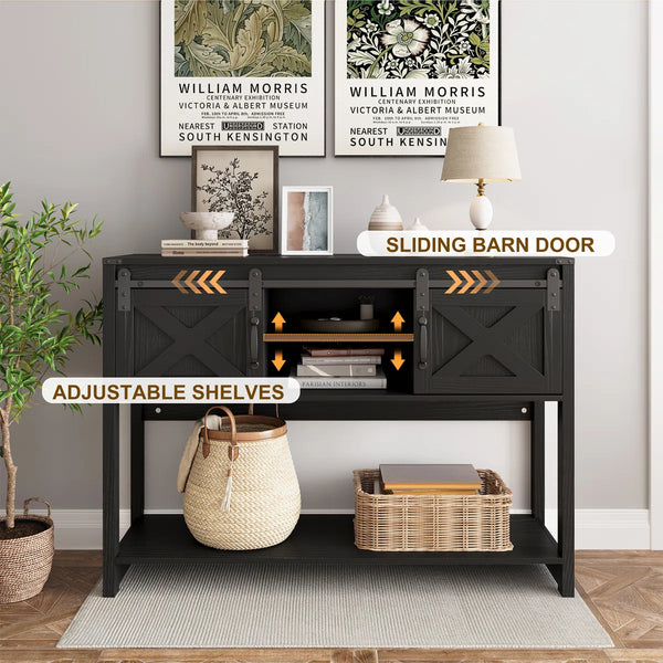Wood Console Table for Entryway, Hallway & Living Room  Wooden Bazar