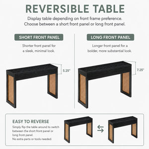 Brandasia Weave Hall Console Table and Desk for Entryway, Living Room & Home Office  Wooden Bazar