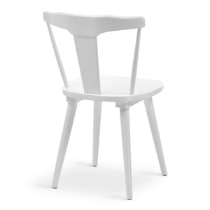 Brannagh 19.3" Wide Modern Scandinavian Solid Wood Dining Chair Y-Shaped Backrest (Set of 2)  Wooden Bazar