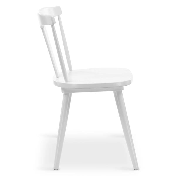 Brannagh 19.3" Wide Modern Scandinavian Solid Wood Dining Chair Y-Shaped Backrest (Set of 2)  Wooden Bazar