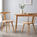 Brannagh 19.3" Wide Modern Scandinavian Solid Wood Dining Chair Y-Shaped Backrest (Set of 2)  Wooden Bazar