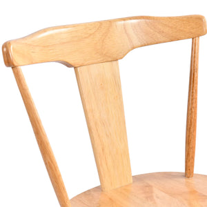Brannagh 19.3" Wide Modern Scandinavian Solid Wood Dining Chair Y-Shaped Backrest (Set of 2)  Wooden Bazar
