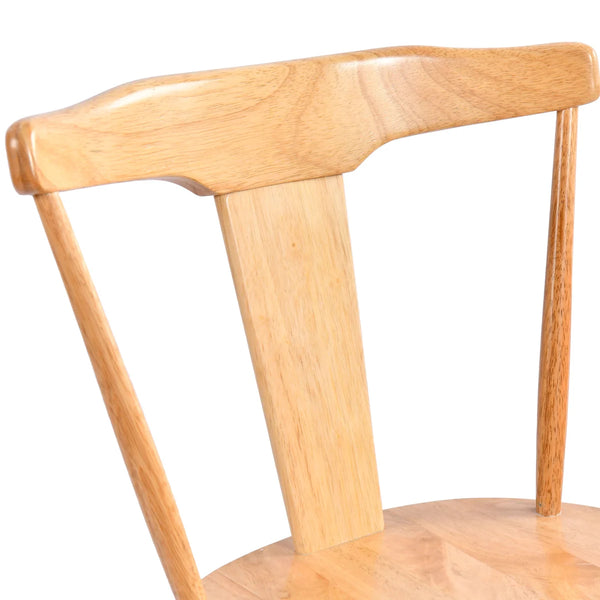 Brannagh 19.3" Wide Modern Scandinavian Solid Wood Dining Chair Y-Shaped Backrest (Set of 2)  Wooden Bazar