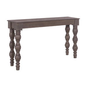 Braydan 56" Solid Wood Console Table with Hand-Turned Legs in Coffee Brown for Entryway & Living Room  Wooden Bazar
