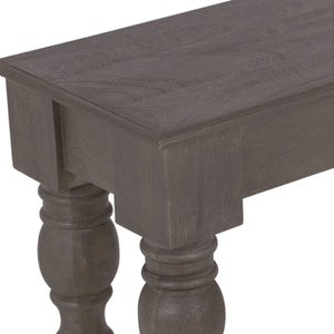 Braydan 56" Solid Wood Console Table with Hand-Turned Legs in Coffee Brown for Entryway & Living Room  Wooden Bazar