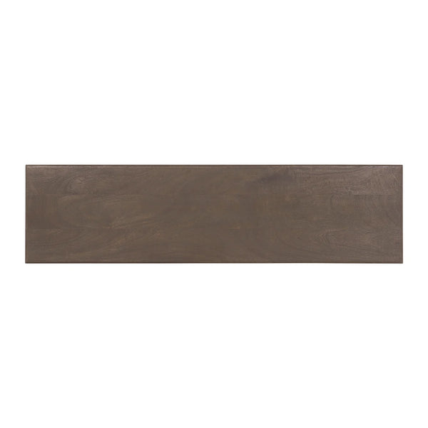 Braydan 56" Solid Wood Console Table with Hand-Turned Legs in Coffee Brown for Entryway & Living Room  Wooden Bazar