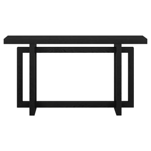Wide Rectangular Console Table in Alder Brown Finish for Entryway, Hallway & Living Room  Wooden Bazar