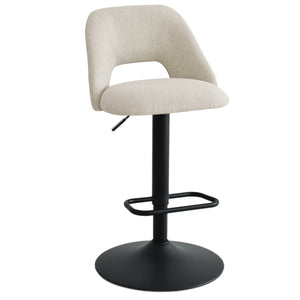 Bridgette Adjustable-Height Swivel Bar Stools with Footrests, 24"–32" Seat Height (Set of 2)  Wooden Bazar