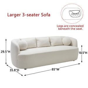 KERVINK Upholstered Sofa - Wooden Bazar