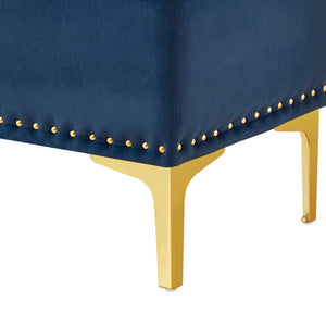 Linen Upholstered Storage Bench - Wooden Bazar