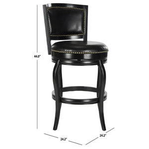 Brockway Swivel 29" Bar Stool  Wooden Bazar