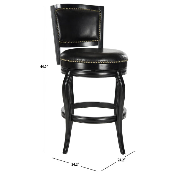 Brockway Swivel 29" Bar Stool  Wooden Bazar