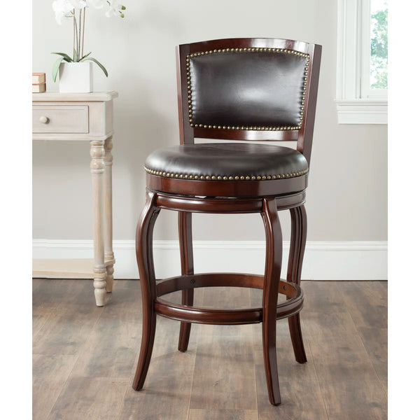 Brockway Swivel 29" Bar Stool  Wooden Bazar