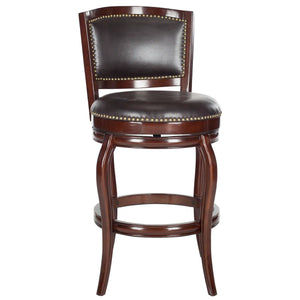 Brockway Swivel 29" Bar Stool  Wooden Bazar