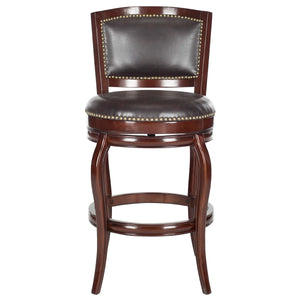 Brockway Swivel 29" Bar Stool  Wooden Bazar