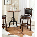 Brockway Swivel 29" Bar Stool  Wooden Bazar
