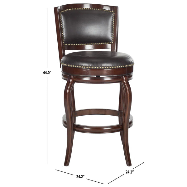 Brockway Swivel 29" Bar Stool  Wooden Bazar