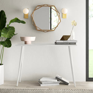 W-Shaped Solid Wood Top Console Table for Entryway, Hallway & Living Room  Wooden Bazar