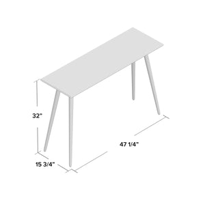 W-Shaped Solid Wood Top Console Table for Entryway, Hallway & Living Room  Wooden Bazar