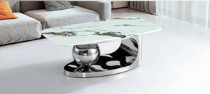Numera Modern Marble Top Center Table - Wooden Bazar