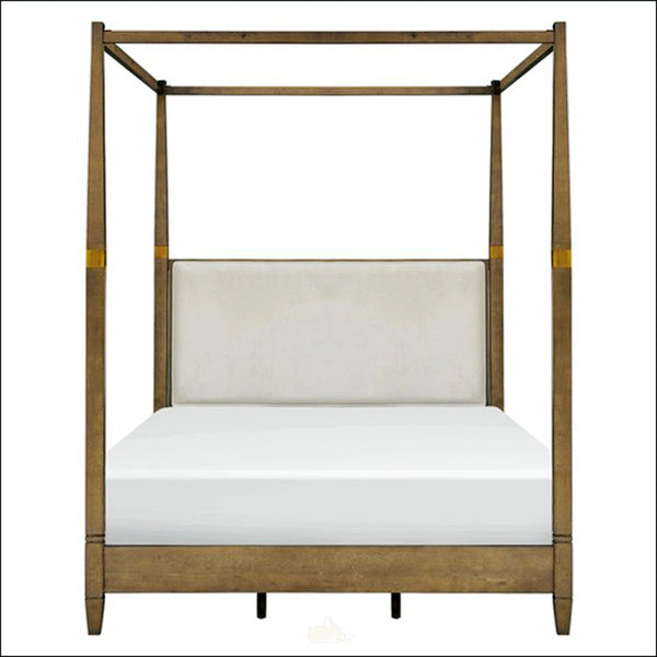 Kenjin Modern Canopy Bed for modern living - Wooden Bazar