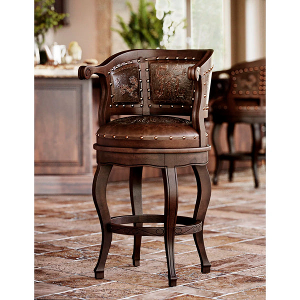 Cardinal Swivel Solid Wood 30" Bar Stool  Wooden Bazar