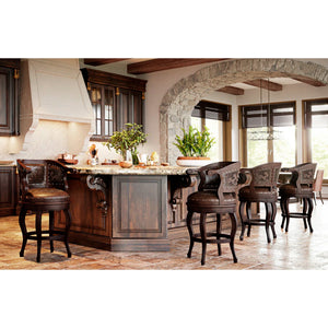 Cardinal Swivel Solid Wood 30" Bar Stool  Wooden Bazar