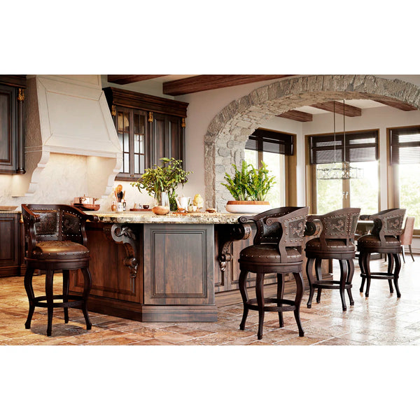 Cardinal Swivel Solid Wood 30" Bar Stool  Wooden Bazar