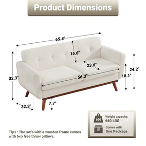 Keskate Square Arm Loveseat - Wooden Bazar