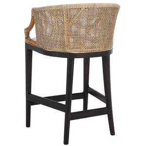 Carneshia Upholstered Counter Stool with Solid Wood Frame  Wooden Bazar
