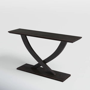 Solid Wood Top Console Table for Entryway, Hallway & Living Room – Modern Accent Table  Wooden Bazar