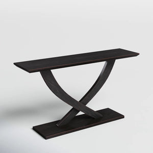 Solid Wood Top Console Table for Entryway, Hallway & Living Room – Modern Accent Table  Wooden Bazar