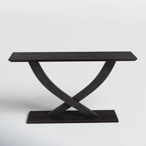 Solid Wood Top Console Table for Entryway, Hallway & Living Room – Modern Accent Table  Wooden Bazar