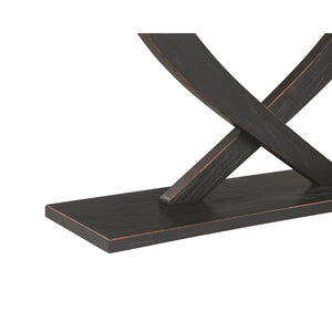 Solid Wood Top Console Table for Entryway, Hallway & Living Room – Modern Accent Table  Wooden Bazar